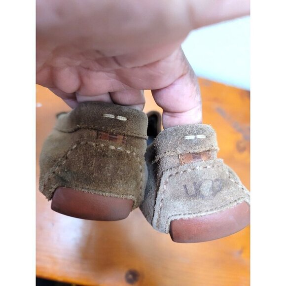 Ugg Mens Brown Suede Slip-On Loafers Slippers Size 9 - Picture 4 of 12